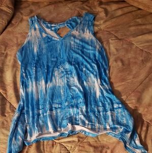 B.L.E.U. Tunic Style Sleeveless Tye Dye sz S
